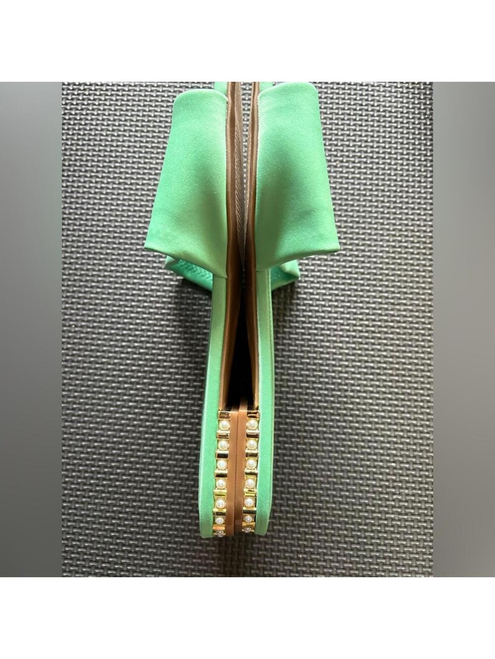 Katy Perry Collections Mint Green Slide Sandals - Picture 2 of 3
